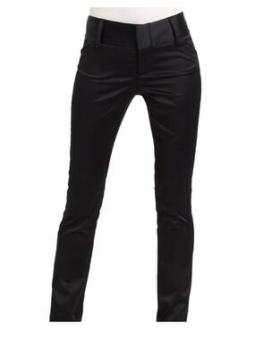 Alice + Olivia black satin pants